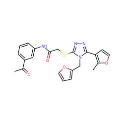 CC(=O)c1cccc(NC(=O)CSc2nnc(-c3ccoc3C)n2Cc2ccco2)c1 ZINC000013512581