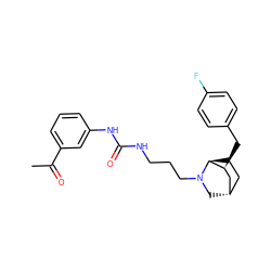 CC(=O)c1cccc(NC(=O)NCCCN2C[C@H]3CC[C@H]2[C@@H](Cc2ccc(F)cc2)C3)c1 ZINC000206270071