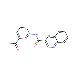 CC(=O)c1cccc(NC(=O)c2cnc3ccccc3n2)c1 ZINC000005425050