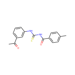 CC(=O)c1cccc(NC(=S)NC(=O)c2ccc(C)cc2)c1 ZINC000000331156