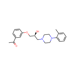 CC(=O)c1cccc(OC[C@@H](O)CN2CCN(c3ccccc3C)CC2)c1 ZINC000025227083