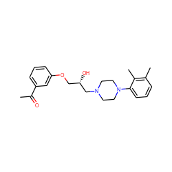 CC(=O)c1cccc(OC[C@H](O)CN2CCN(c3cccc(C)c3C)CC2)c1 ZINC000068045654