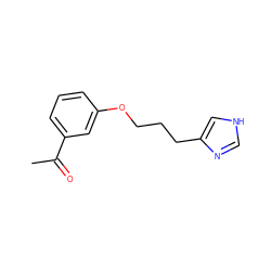 CC(=O)c1cccc(OCCCc2c[nH]cn2)c1 ZINC000013580357