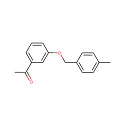 CC(=O)c1cccc(OCc2ccc(C)cc2)c1 ZINC000019806345