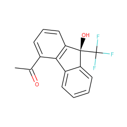 CC(=O)c1cccc2c1-c1ccccc1[C@@]2(O)C(F)(F)F ZINC000143481943