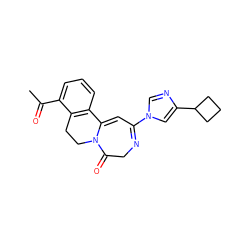 CC(=O)c1cccc2c1CCN1C(=O)CN=C(n3cnc(C4CCC4)c3)C=C21 ZINC000149219616