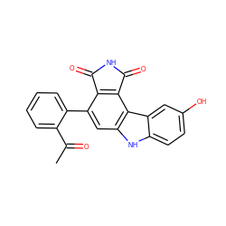 CC(=O)c1ccccc1-c1cc2[nH]c3ccc(O)cc3c2c2c1C(=O)NC2=O ZINC000034804167