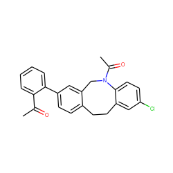 CC(=O)c1ccccc1-c1ccc2c(c1)CN(C(C)=O)c1ccc(Cl)cc1CC2 ZINC000028571793