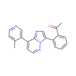 CC(=O)c1ccccc1-c1cnc2c(-c3cnccc3C)ccnn12 ZINC001772623054