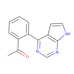 CC(=O)c1ccccc1-c1ncnc2[nH]ccc12 ZINC000063539382