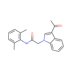 CC(=O)c1cn(CC(=O)Nc2c(C)cccc2C)c2ccccc12 ZINC000000807217