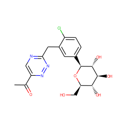 CC(=O)c1cnc(Cc2cc([C@@H]3O[C@H](CO)[C@@H](O)[C@H](O)[C@H]3O)ccc2Cl)nn1 ZINC000096173921