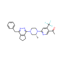 CC(=O)c1cnc(N2CCN(c3nnc(Cc4ccccc4)c4c3CCC4)C[C@H]2C)cc1C(F)(F)F ZINC000201147772