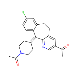 CC(=O)c1cnc2c(c1)CCc1cc(Cl)ccc1C2=C1CCN(C(C)=O)CC1 ZINC000026017017