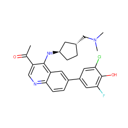 CC(=O)c1cnc2ccc(-c3cc(F)c(O)c(Cl)c3)cc2c1N[C@@H]1CC[C@@H](CN(C)C)C1 ZINC000219361083