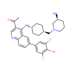 CC(=O)c1cnc2ccc(-c3cc(F)c(O)c(Cl)c3)cc2c1N[C@H]1CC[C@H](CN2CCC[C@H](N)C2)CC1 ZINC000473183011