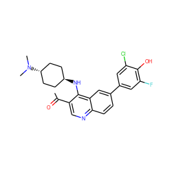 CC(=O)c1cnc2ccc(-c3cc(F)c(O)c(Cl)c3)cc2c1N[C@H]1CC[C@H](N(C)C)CC1 ZINC000473179726