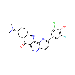 CC(=O)c1cnc2ccc(-c3cc(F)c(O)c(Cl)c3)nc2c1N[C@H]1CC[C@H](N(C)C)CC1 ZINC000473213425