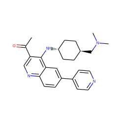 CC(=O)c1cnc2ccc(-c3ccncc3)cc2c1N[C@H]1CC[C@H](CN(C)C)CC1 ZINC000473197828