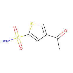 CC(=O)c1csc(S(N)(=O)=O)c1 ZINC000013736794