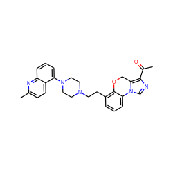 CC(=O)c1ncn2c1COc1c(CCN3CCN(c4cccc5nc(C)ccc45)CC3)cccc1-2 ZINC000064504169