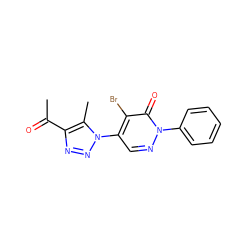 CC(=O)c1nnn(-c2cnn(-c3ccccc3)c(=O)c2Br)c1C ZINC000003172095