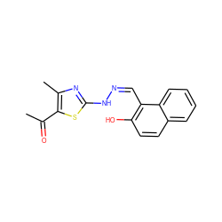 CC(=O)c1sc(N/N=C\c2c(O)ccc3ccccc23)nc1C ZINC000019791744