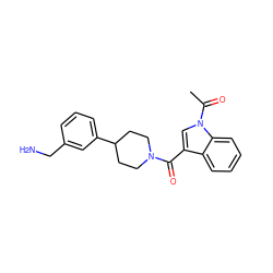 CC(=O)n1cc(C(=O)N2CCC(c3cccc(CN)c3)CC2)c2ccccc21 ZINC000028465453