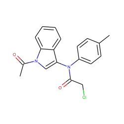 CC(=O)n1cc(N(C(=O)CCl)c2ccc(C)cc2)c2ccccc21 ZINC000000478505