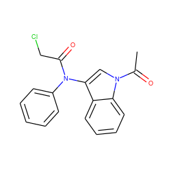 CC(=O)n1cc(N(C(=O)CCl)c2ccccc2)c2ccccc21 ZINC000000333885