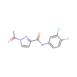 CC(=O)n1ccc(C(=O)Nc2ccc(Cl)c(Cl)c2)n1 ZINC000000208021