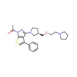 CC(=O)n1nc(N2CC[C@@H](COCCN3CCCC3)C2)c2c(-c3ccccc3)csc21 ZINC000146391880