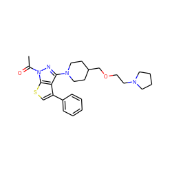 CC(=O)n1nc(N2CCC(COCCN3CCCC3)CC2)c2c(-c3ccccc3)csc21 ZINC000146378440