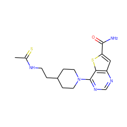 CC(=S)NCCC1CCN(c2ncnc3cc(C(N)=O)sc23)CC1 ZINC000095585991