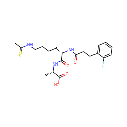 CC(=S)NCCCC[C@H](NC(=O)CCc1ccccc1F)C(=O)N[C@@H](C)C(=O)O ZINC000072124795