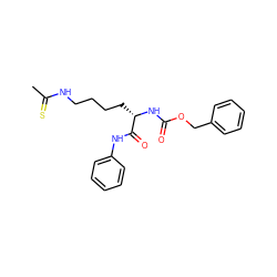 CC(=S)NCCCC[C@H](NC(=O)OCc1ccccc1)C(=O)Nc1ccccc1 ZINC000045319965