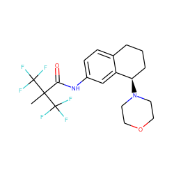 CC(C(=O)Nc1ccc2c(c1)[C@H](N1CCOCC1)CCC2)(C(F)(F)F)C(F)(F)F ZINC000045254105