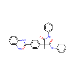 CC(C(=O)Nc1ccccc1)(C(=O)Nc1ccccc1)c1ccc(C(=O)Nc2ccccc2N)cc1 ZINC000028951663