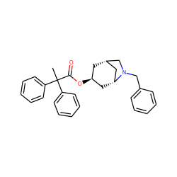 CC(C(=O)O[C@@H]1C[C@@H]2C[C@H](C1)CN2Cc1ccccc1)(c1ccccc1)c1ccccc1 ZINC000026943600