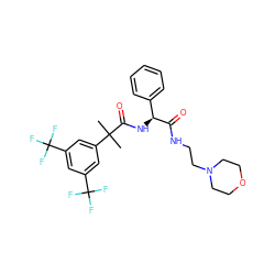 CC(C)(C(=O)N[C@H](C(=O)NCCN1CCOCC1)c1ccccc1)c1cc(C(F)(F)F)cc(C(F)(F)F)c1 ZINC000103235200