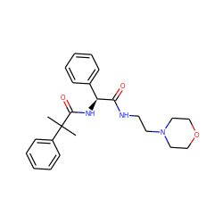 CC(C)(C(=O)N[C@H](C(=O)NCCN1CCOCC1)c1ccccc1)c1ccccc1 ZINC000103235169