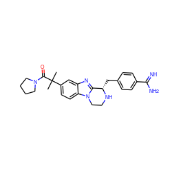 CC(C)(C(=O)N1CCCC1)c1ccc2c(c1)nc1n2CCN[C@H]1Cc1ccc(C(=N)N)cc1 ZINC001772569764