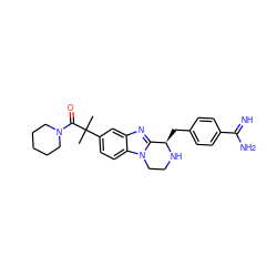 CC(C)(C(=O)N1CCCCC1)c1ccc2c(c1)nc1n2CCN[C@@H]1Cc1ccc(C(=N)N)cc1 ZINC001772613939