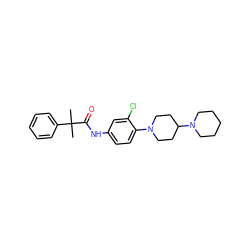 CC(C)(C(=O)Nc1ccc(N2CCC(N3CCCCC3)CC2)c(Cl)c1)c1ccccc1 ZINC000064559560