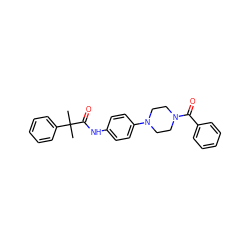 CC(C)(C(=O)Nc1ccc(N2CCN(C(=O)c3ccccc3)CC2)cc1)c1ccccc1 ZINC000043066399