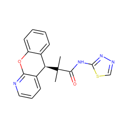 CC(C)(C(=O)Nc1nncs1)[C@@H]1c2ccccc2Oc2ncccc21 ZINC000073141109