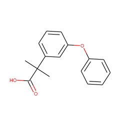 CC(C)(C(=O)O)c1cccc(Oc2ccccc2)c1 ZINC000040563795