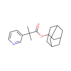 CC(C)(C(=O)OC12CC3CC(CC(C3)C1)C2)c1cccnc1 ZINC000013743819