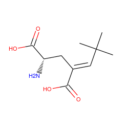 CC(C)(C)/C=C(\C[C@H](N)C(=O)O)C(=O)O ZINC000100444924