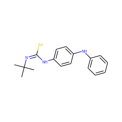 CC(C)(C)/N=C(/S)Nc1ccc(Nc2ccccc2)cc1 ZINC000013468938